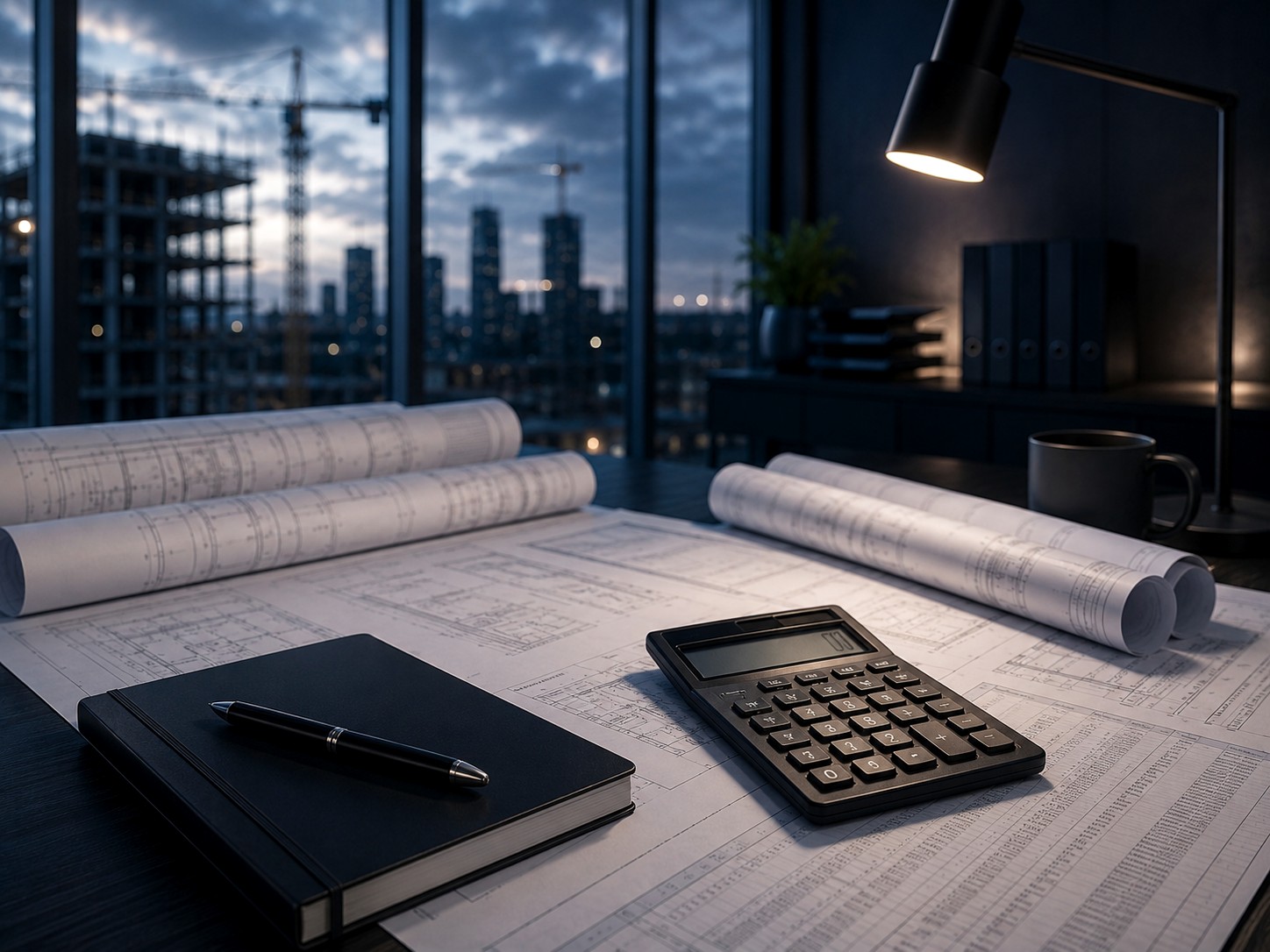 Estimating workspace with plans and calculator